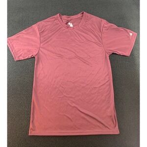 Badger Sport Short Sleeve Athletic T Shirt Burgundy Size S Men's Polyester